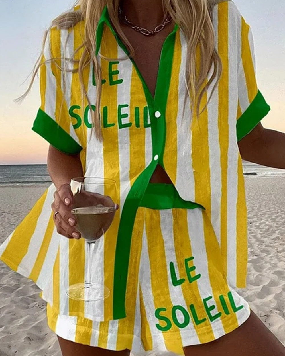 Solea | Conjunto veraniego luminoso en tonos amarillo sol y verde fresco