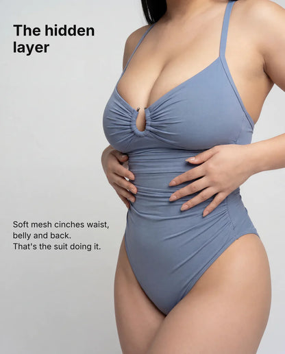 Traje de baño moldeador con anillo en U