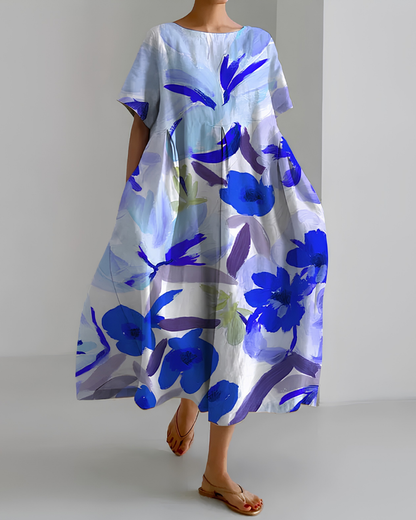 Solara | Vestido con estampado floral artístico