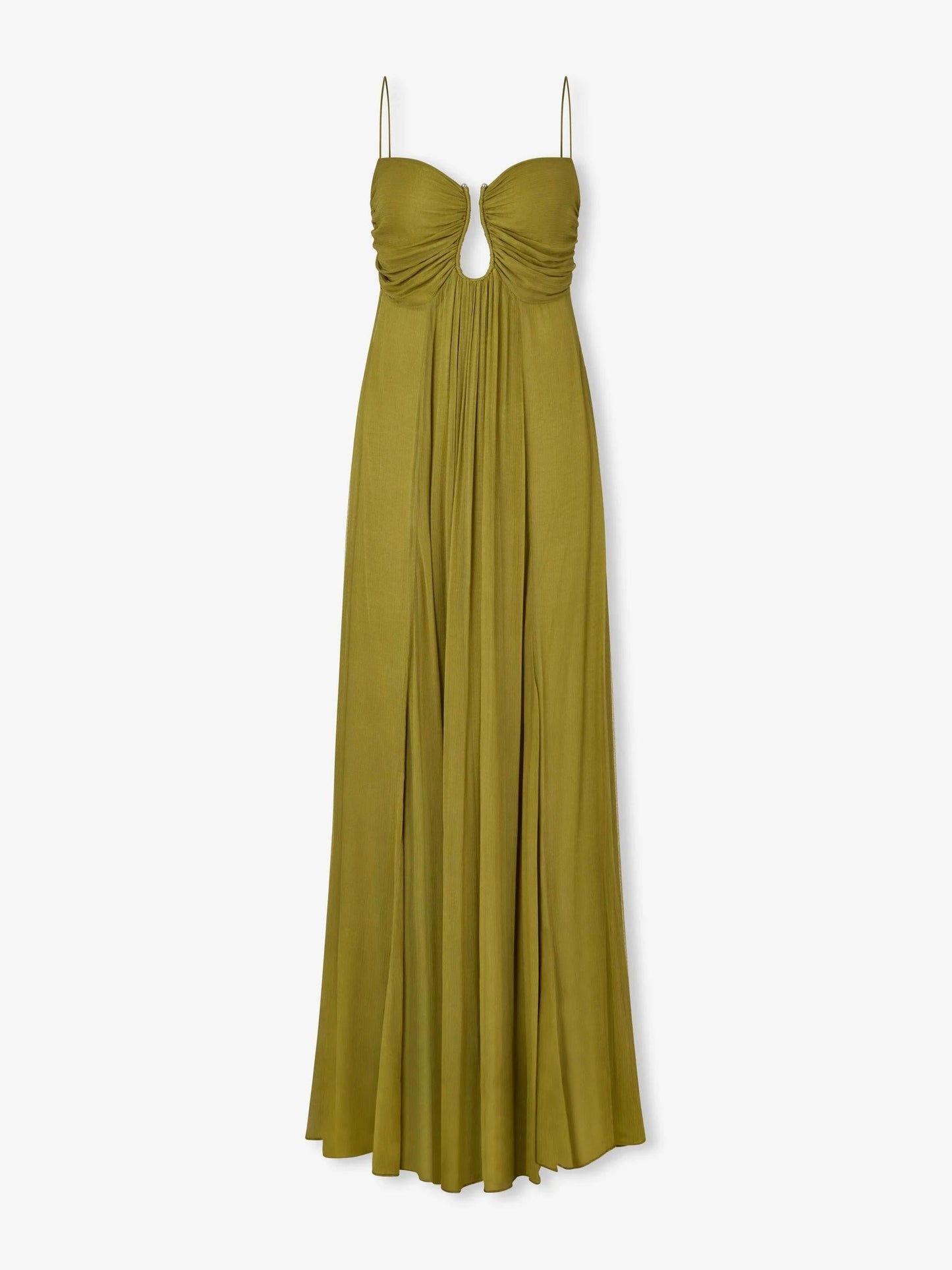 Isabela | Vestido maxi fluido con escote fruncido