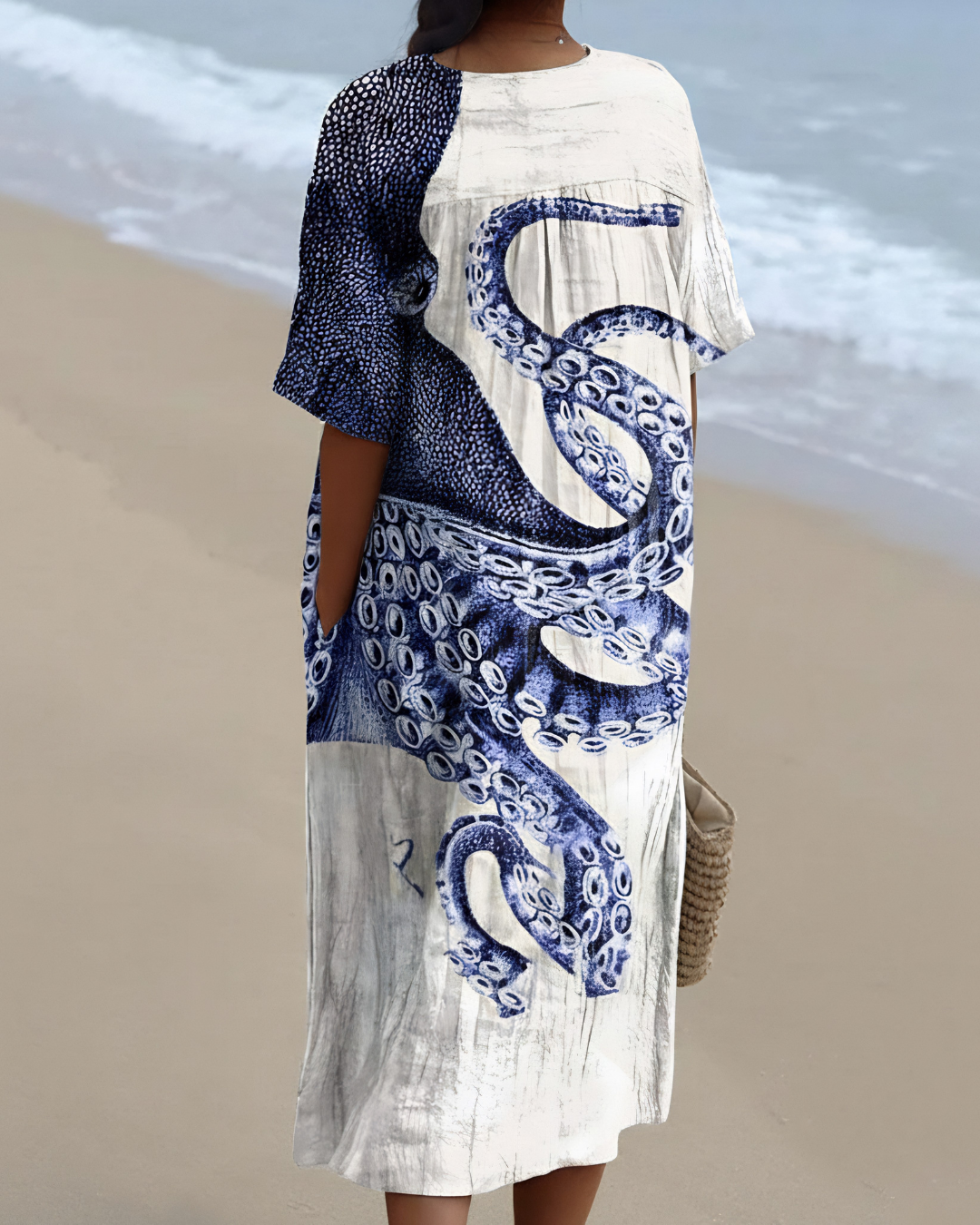Olivia | Vestido multicolor con diseño patchwork moderno