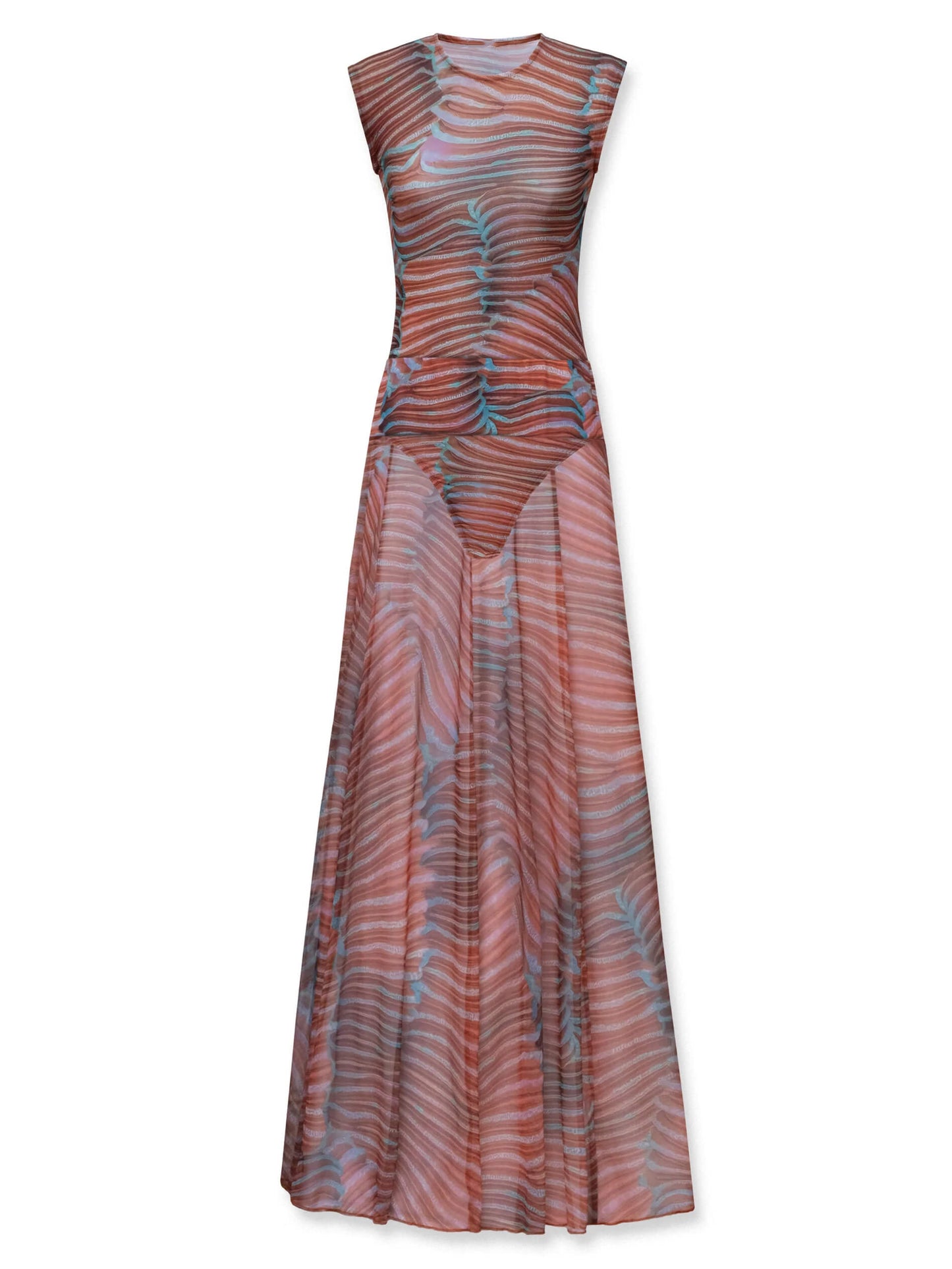 Elena | Vestido maxi estampado fluido
