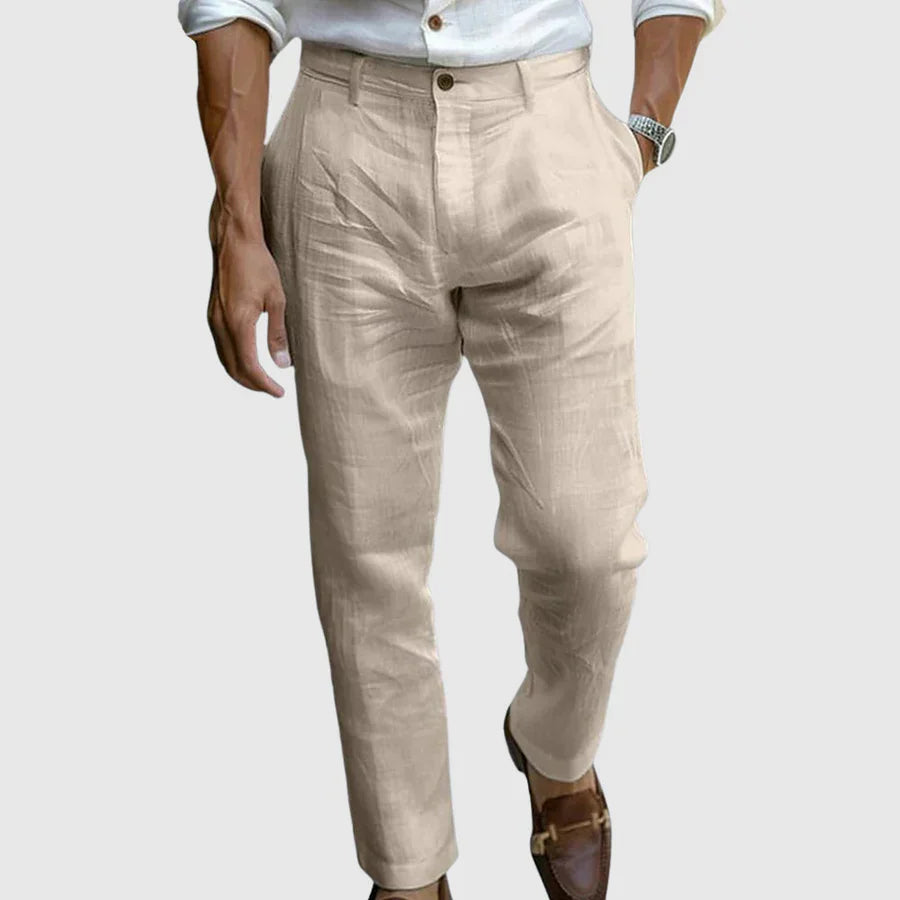 Daniel | Pantalón de lino premium de corte moderno