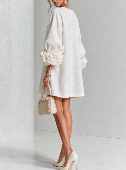 Rosali | Vestido con Rosas en los Puños