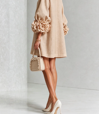 Rosali | Vestido con Rosas en los Puños