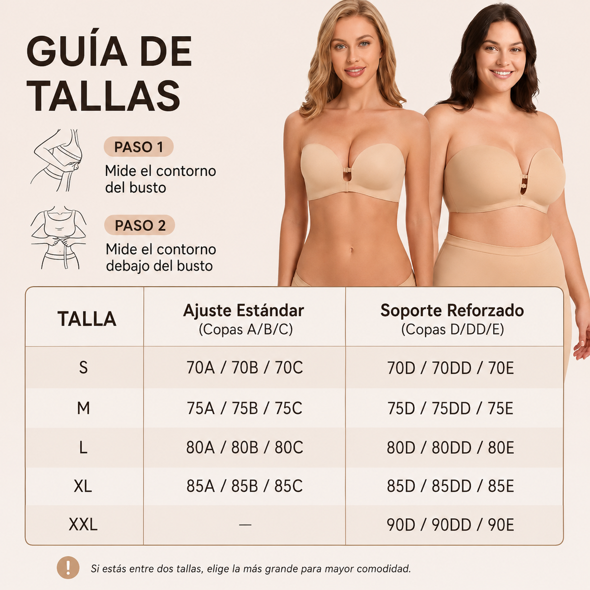 Sujetador Push-Up Invisible Y Antideslizante