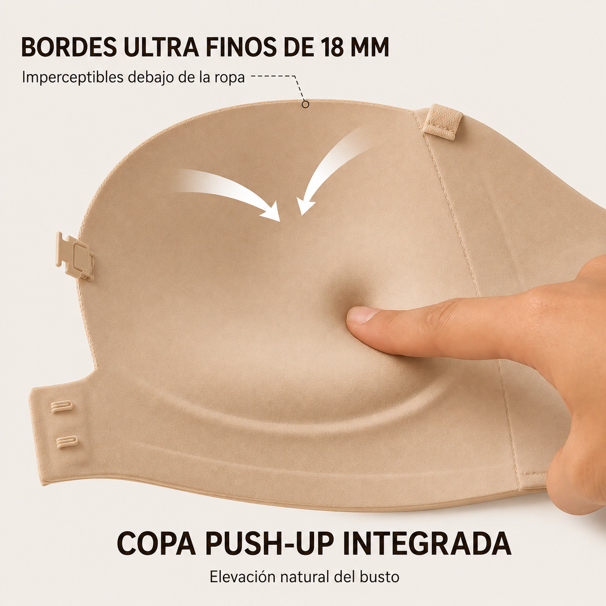 Sujetador Push-Up Invisible Y Antideslizante