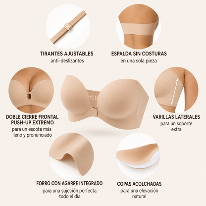 Sujetador Push-Up Invisible Y Antideslizante