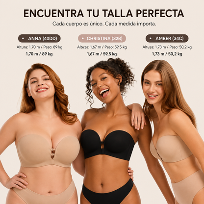Sujetador Push-Up Invisible Y Antideslizante