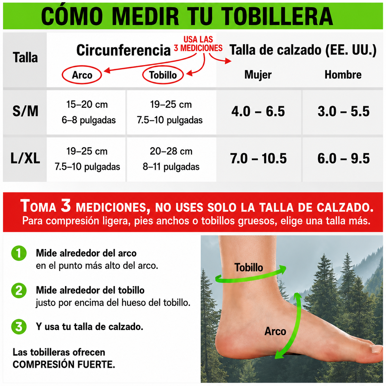 Calcetines de compresión - para la fascitis plantar