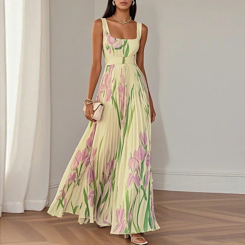 Renata | Vestido maxi floral elegante