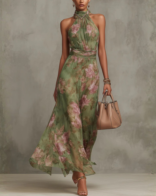Valeria | Vestido largo con estampado floral
