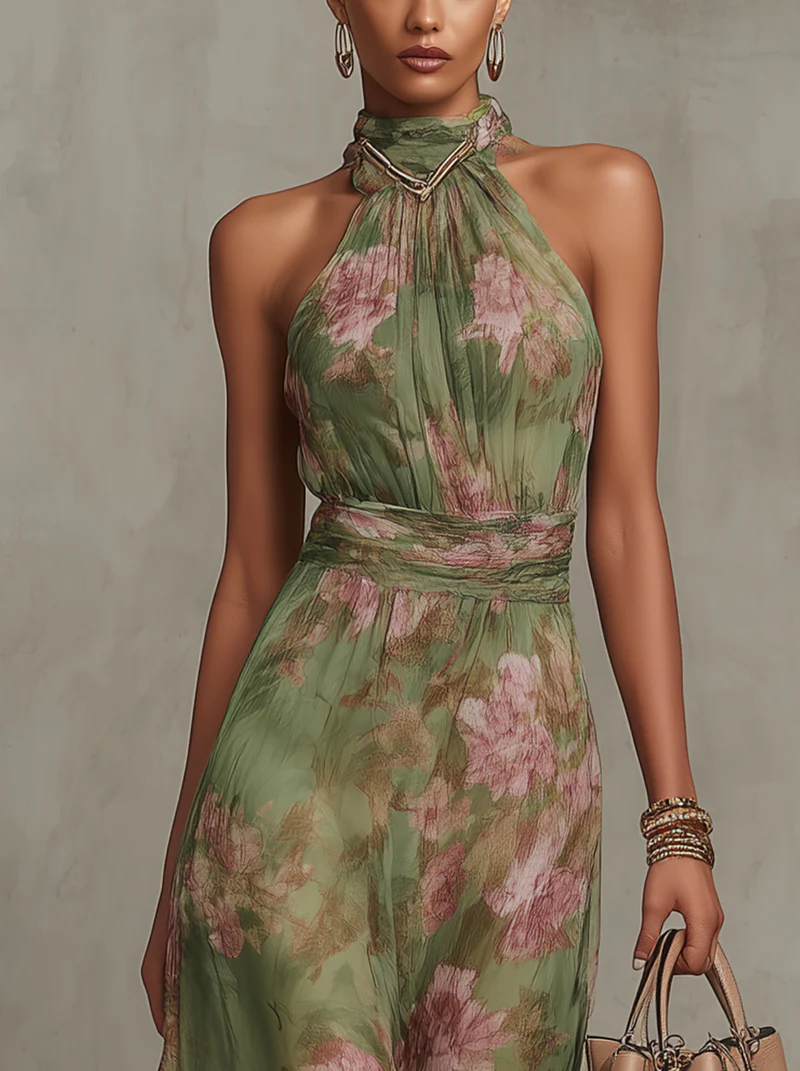 Valeria | Vestido largo con estampado floral