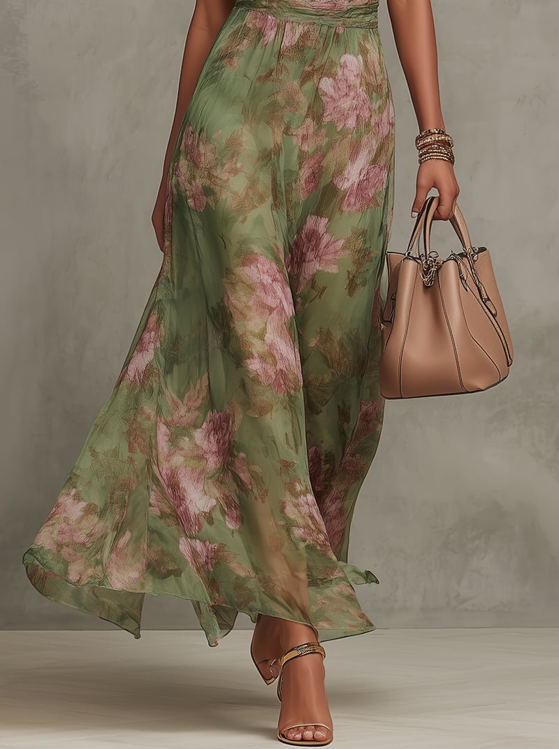 Valeria | Vestido largo con estampado floral