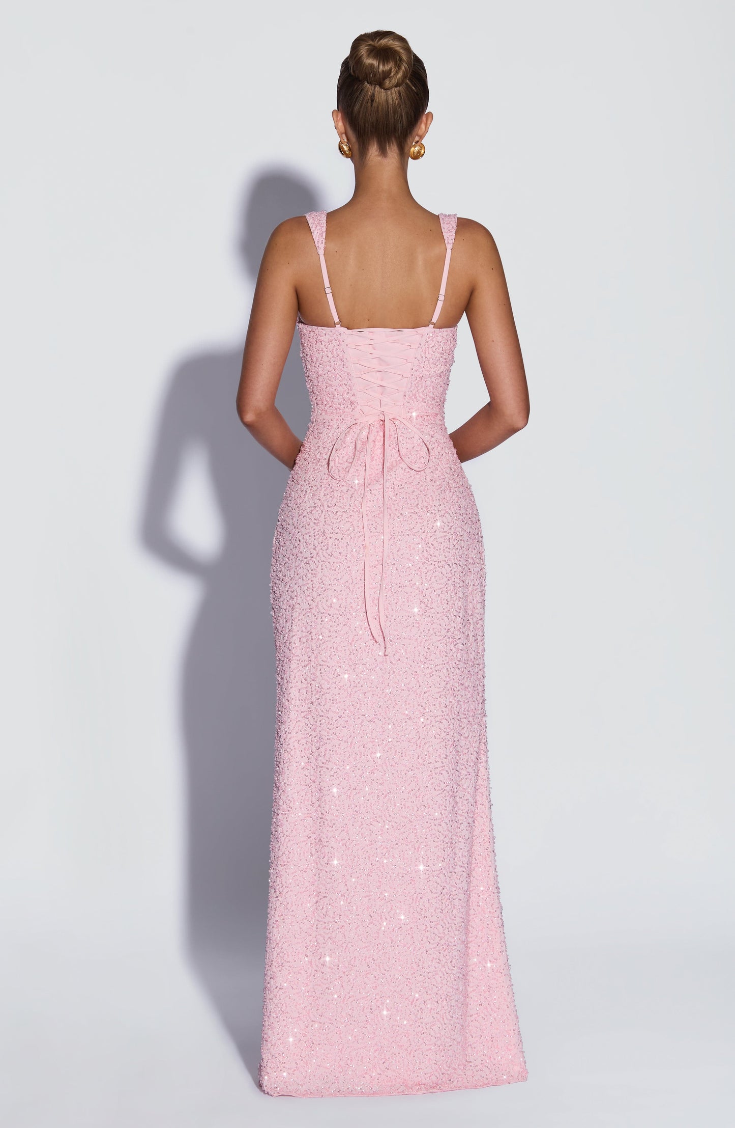 Nayara | Vestido largo blanco con marfil brillante