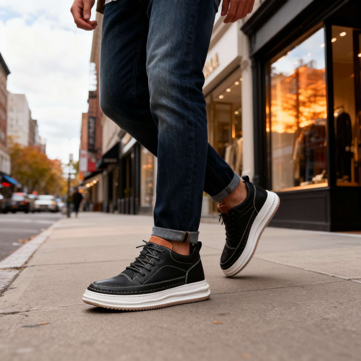 Bruno | Zapatillas de cuero sintético