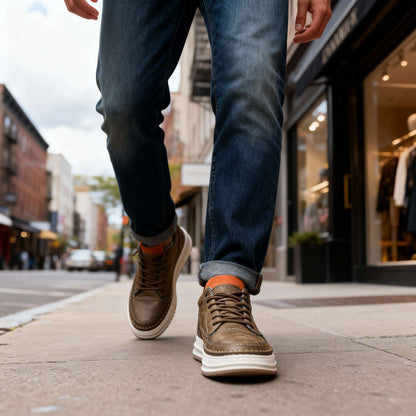 Bruno | Zapatillas de cuero sintético